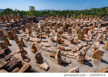 Ancient Stone Circle Park Landscape In Thailand With Rock Formations 139306554