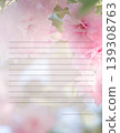 Letter template with sakura, background with lines, To Do List or planner, diary or note paper. 139308763