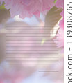 Lined Letter template card with sakura, personal journal background with lines. 139308765