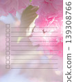 Goals checklist with checkboxes, sakura background with lines, To Do List, productivity concept. 139308766