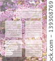 Schedule template journal page with sakura bloom, To Do List or diary for planning or note paper. 139308769