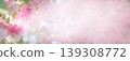 Sakura tree blossom, flowers blooming in spring, mysterious banner background with cherry bloom. 139308772