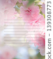 Letter template with sakura, background with lines, To Do List or planner, diary or note paper. 139308773