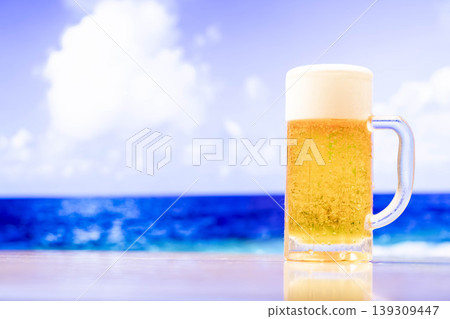 Beer on the beach 139309447