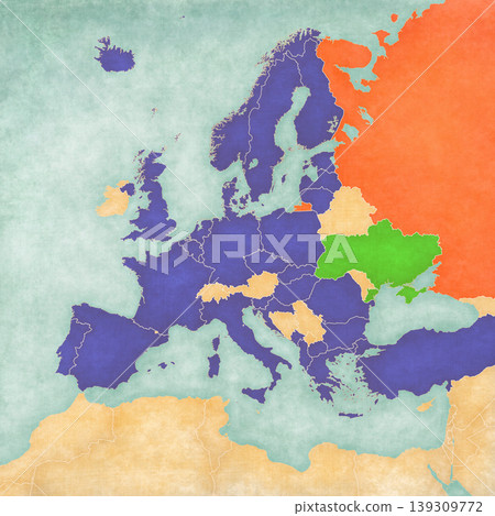 Map of Europe - NATO, Ukraine and Russia Map of Europe - NATO, Ukraine and Russia 139309772