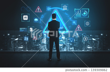 AI Risk Management Dashboard with Predictive Analytics and Warning Alert. Corpus 139309862