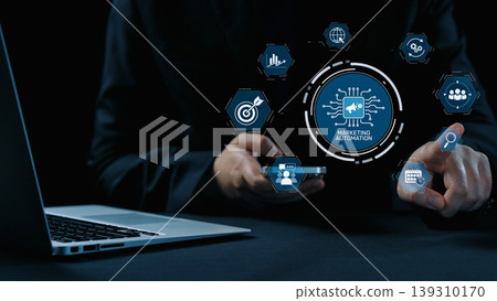 Marketing automation diagram showcasing AI-driven campaign workflow Elide Marketing automation diagram showcasing AI-driven campaign workflow Elide 139310170