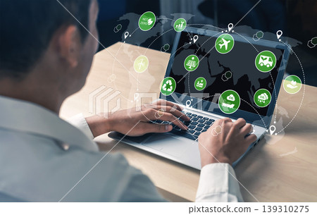 Global net zero and environmental sustainability network concept Parse Global net zero and environmental sustainability network concept Parse 139310275