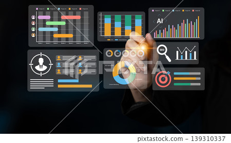 Digital Analytics Visualization with Data Charts and Interactive Graphs for Business Intelligence and Performance Measurement Gantry Digital Analytics Visualization with Data Charts and Interactive Graphs for Business Intelligence and Performance Measurement Gantry 139310337