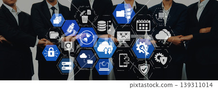 Data backup cloud system network connection concept Entice 139311014