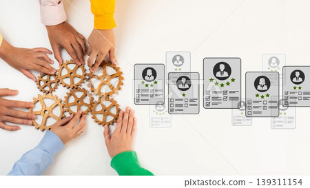 Collaborative Teamwork for Success with Gears and Digital Profiles Representing Skills and Achievements in Modern Business Environment Gluon Collaborative Teamwork for Success with Gears and Digital Profiles Representing Skills and Achievements in Modern Business Environment Gluon 139311154