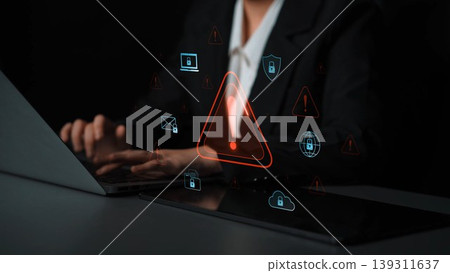 Cybersecurity threat alert and data breach warning Marrow Cybersecurity threat alert and data breach warning Marrow 139311637