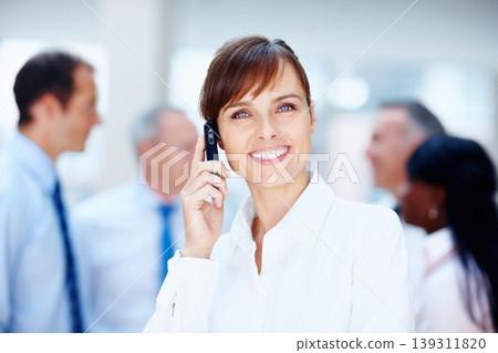 Business woman, phone call and portrait in office of lawyer with confidence and smile. Happy, working and company employee with attorney networking and law firm legal discussion with corporate staff Business woman, phone call and portrait in office of lawyer with confidence and smile. Happy, working and company employee with attorney networking and law firm legal discussion with corporate staff 139311820
