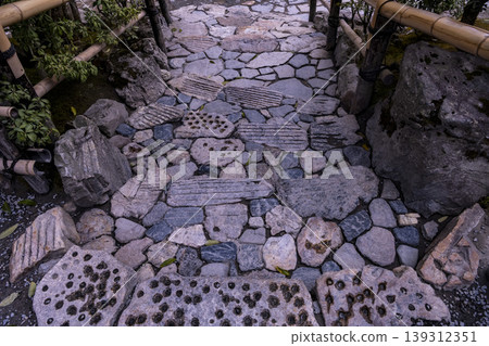 Stone pavement landscape Stone pavement landscape 139312351