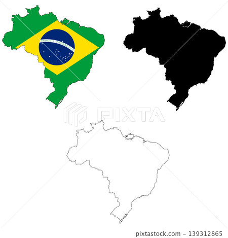 Map of Brazil. Brazil Map. Outline map Brazil. flat style. Map of Brazil. Brazil Map. Outline map Brazil. flat style. 139312865