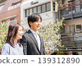 Young men and women, business, businessmen, outdoors, smiling, young, upper body, casual 139312890
