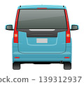 Illustration of a car seen from behind (M minivan) 139312937