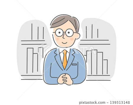 男性諮詢師接受諮詢的插圖。 男性諮詢師接受諮詢的插圖。 139313148