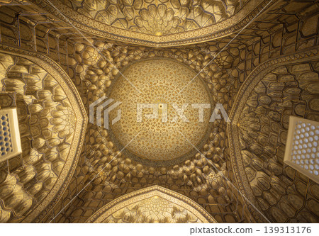 Tuman Aka, part of Shah-i-Zinda Necropolis in Samarkand, Uzbekistan as one of the islamic heritage Tuman Aka, part of Shah-i-Zinda Necropolis in Samarkand, Uzbekistan as one of the islamic heritage 139313176