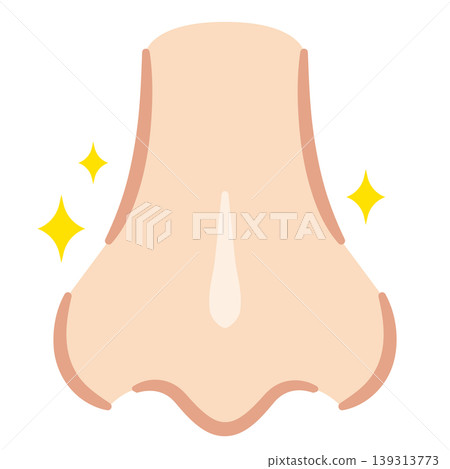 Illustration of a nose with clean, sparkling pores (beautiful skin, skincare, beauty, nose bridge, after image, vector material) Illustration of a nose with clean, sparkling pores (beautiful skin, skincare, beauty, nose bridge, after image, vector material) 139313773