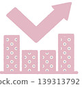 Simple bar graph icon, down & up, daisy 139313792