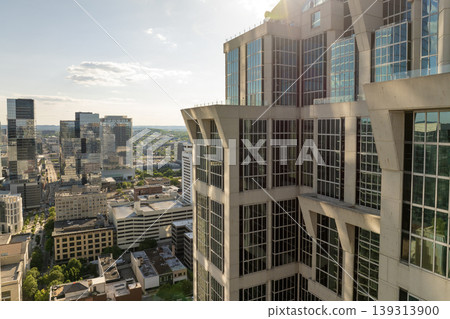Downtown district of Nashville city in Tennessee, USA. Urban landscape of high-rise buildings in developing American metropolitan area. Downtown district of Nashville city in Tennessee, USA. Urban landscape of high-rise buildings in developing American metropolitan area. 139313900