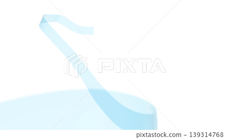 Flowing fabric - impactful presentation cover with white background - CG 139314768