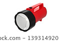 Red flashlight, 3D image, transparent background 139314920