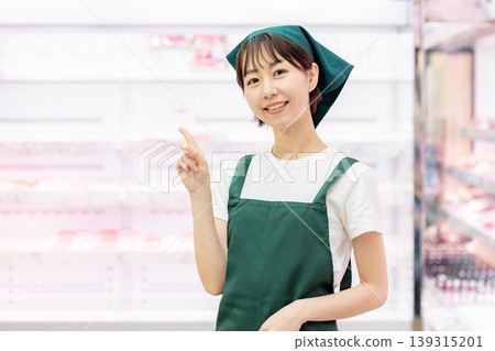Female working in a supermarket Female working in a supermarket 139315201