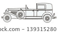 經典汽車的線畫（透明背景） 139315280