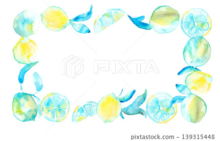 水彩畫。水彩風格的檸檬插圖。水彩檸檬向量背景。 水彩畫。水彩風格的檸檬插圖。水彩檸檬向量背景。 139315448