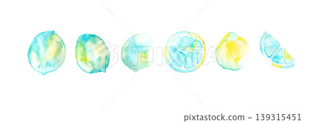 Watercolor painting. Watercolor-style lemon illustration. Watercolor lemon vector background. Watercolor painting. Watercolor-style lemon illustration. Watercolor lemon vector background. 139315451