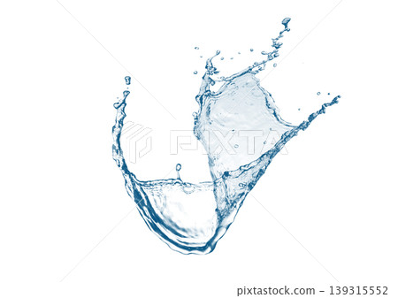 Blue water splash texture; dynamic water splash abstract background. 139315552