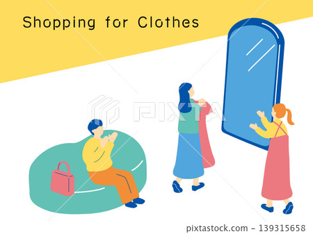 A woman choosing clothes A woman choosing clothes 139315658