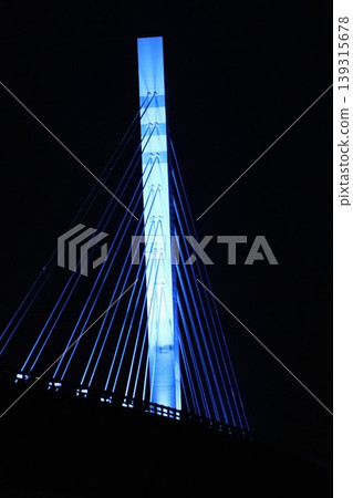 燈火通明的心跳橋 新潟市 燈火通明的心跳橋 新潟市 139315678