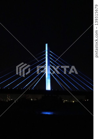 燈火通明的心跳橋 新潟市 燈火通明的心跳橋 新潟市 139315679