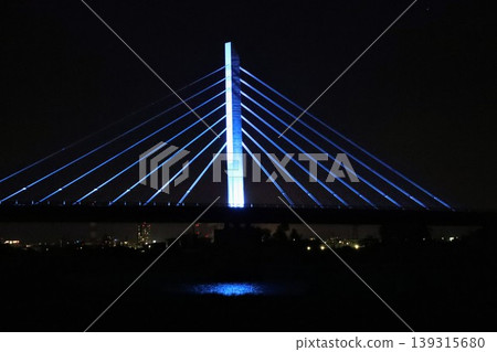 燈火通明的心跳橋 新潟市 燈火通明的心跳橋 新潟市 139315680