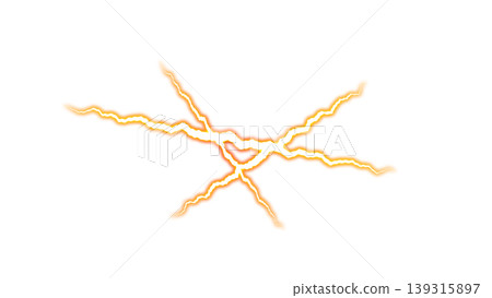 Orange electric shock and lightning burst effect (transparent background) Orange electric shock and lightning burst effect (transparent background) 139315897