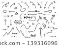 簡單的手繪箭頭插圖集 139316096