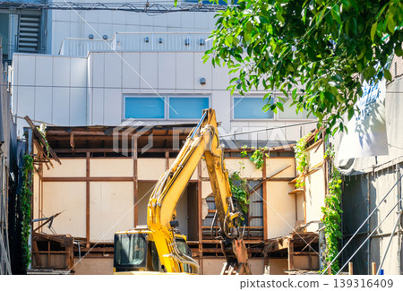 Urban house demolition 139316409