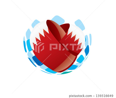 Patriotic heart wrapped in Bahraini flag illustration Patriotic heart wrapped in Bahraini flag illustration 139316649