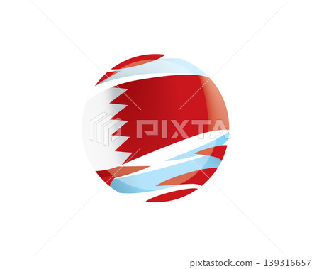 The Bahraini flag in an abstract sphere 139316657