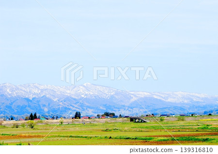 Scenery of Kijimadaira Village in April; Scenery of Shinshu; Spring rural landscape Scenery of Kijimadaira Village in April; Scenery of Shinshu; Spring rural landscape 139316810