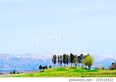 Scenery of Kijimadaira Village in April; Scenery of Shinshu; Spring rural landscape Scenery of Kijimadaira Village in April; Scenery of Shinshu; Spring rural landscape 139316832