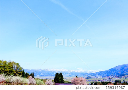 Scenery of Kijimadaira Village in April; Scenery of Shinshu; Spring rural landscape Scenery of Kijimadaira Village in April; Scenery of Shinshu; Spring rural landscape 139316987