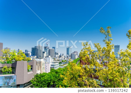 View of Roppongi and Aoyama from Harajuku, Tokyo in early summer. View of Roppongi and Aoyama from Harajuku, Tokyo in early summer. 139317242