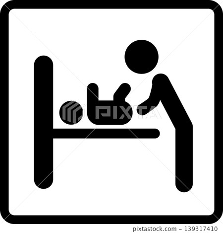 Diaper changing icon Diaper changing icon 139317410