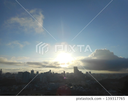 Sunrise viewed from the ruins of Sendai Castle Sunrise viewed from the ruins of Sendai Castle 139317765