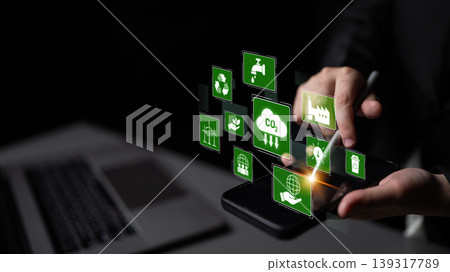 ESG concept showing environmental, social, and governance elements Latch 139317789
