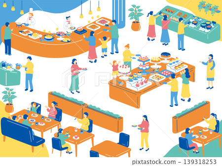 A buffet restaurant perfect for families. A buffet restaurant perfect for families. 139318253